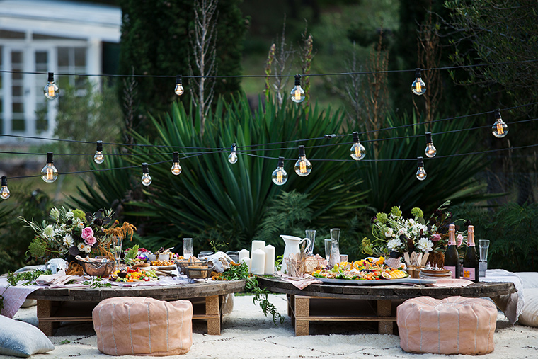 Backyard food dining